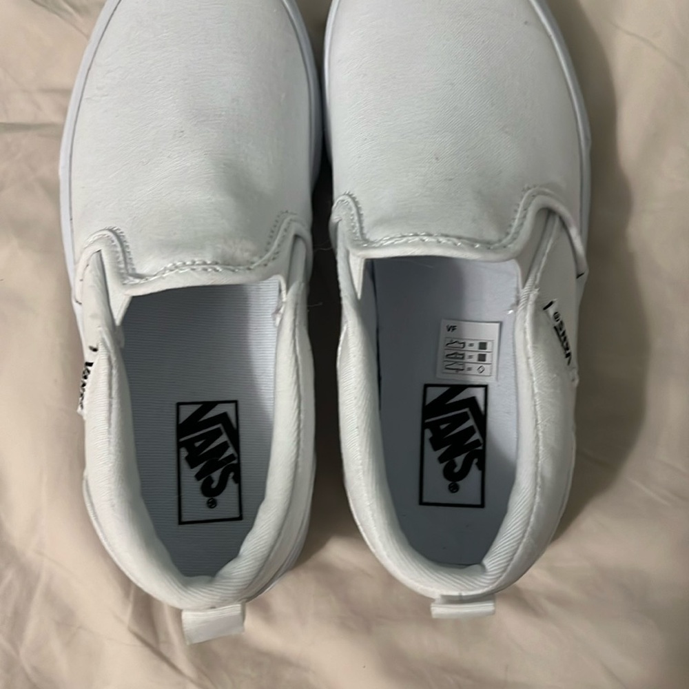 Kids White Vans size 1